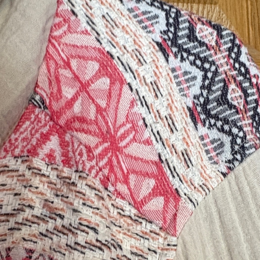 Boho Hooded Jacket with Pink Accents - Picture 3 of 5
